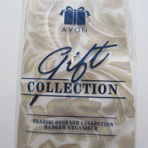 AVON 2000 GIFT COLLECTION Classic Storage Hanger Organizer Beige Leaf Design NIP